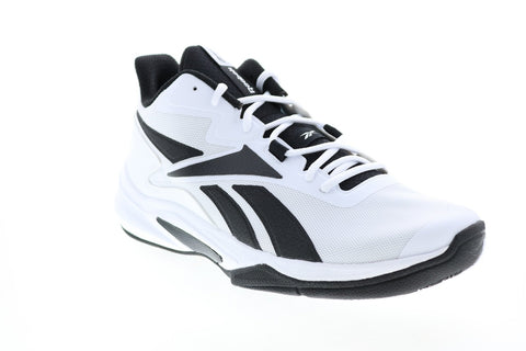 Reebok More Buckets GY5462 Mens White Basketball Inspired Sneakers Shoes 