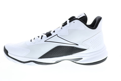 Reebok More Buckets GY5462 Mens White Basketball Inspired Sneakers Shoes
