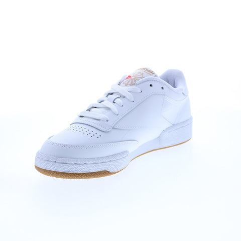 Reebok Club C 85 GY7147 Mens White Leather Lace Up Lifestyle Sneakers Shoes