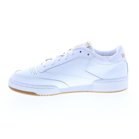Reebok Club C 85 GY7147 Mens White Leather Lace Up Lifestyle Sneakers Shoes