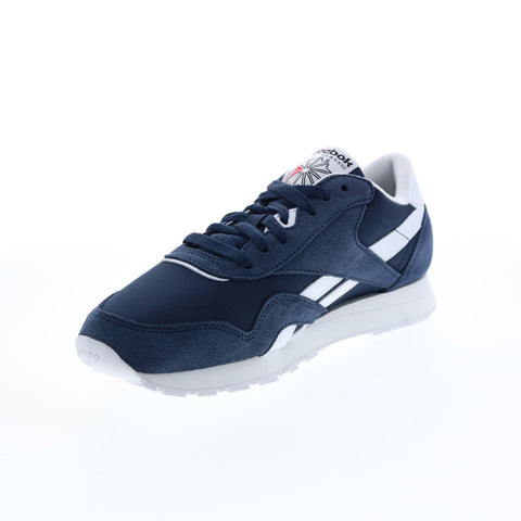 Reebok Classic Nylon GY7234 Mens Blue Suede Lifestyle Sneakers Shoes