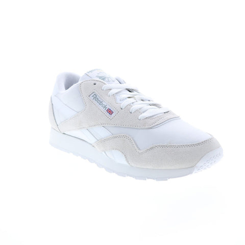 Reebok Classic Nylon GY7235 Mens White Suede Lifestyle Sneakers Shoes