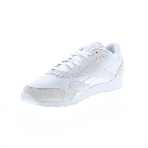 Reebok Classic Nylon GY7235 Mens White Suede Lifestyle Sneakers Shoes