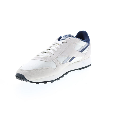 Reebok Classic Leather Mens Beige Suede Lace Up Lifestyle Sneakers Shoes
