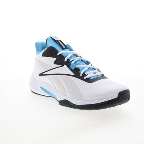 Reebok More Buckets GY9688 Mens White Synthetic Athletic Basketball Shoes