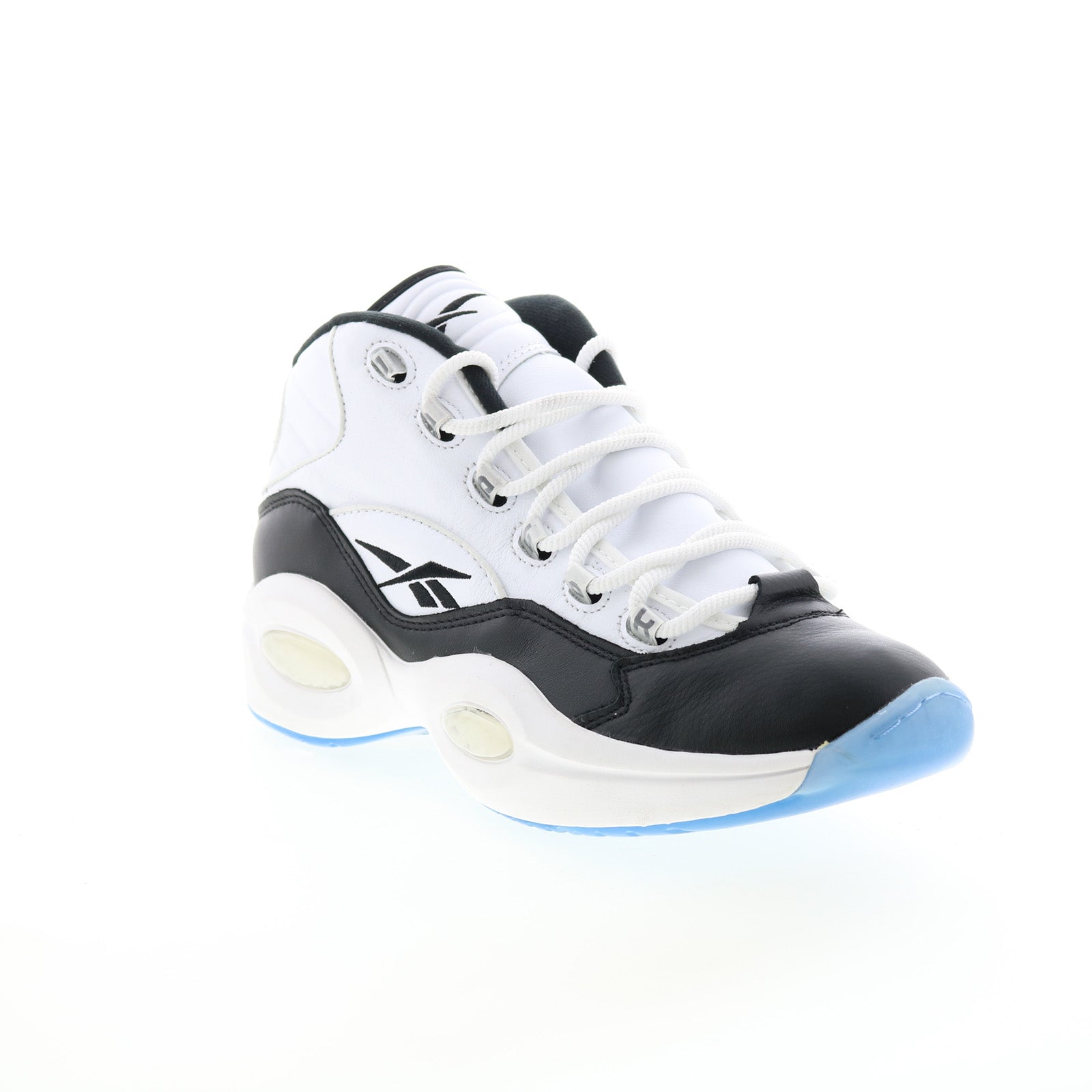 reebok question mid white and black