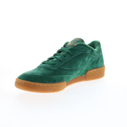 Reebok Club C 85 GZ1871 Mens Green Suede Lifestyle Sneakers Shoes