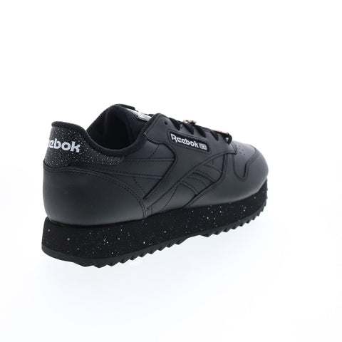 Reebok Classic Leather Ripple GZ4118 Womens Black Lifestyle Sneakers Shoes