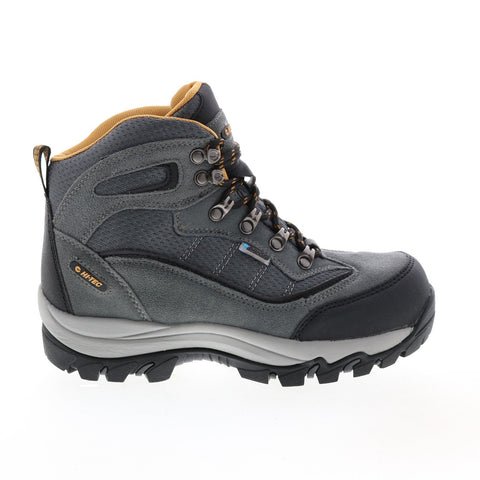 Hi-Tec Skamania H-23173 Womens Gray Leather Lace Up Ankle Hiking Boots