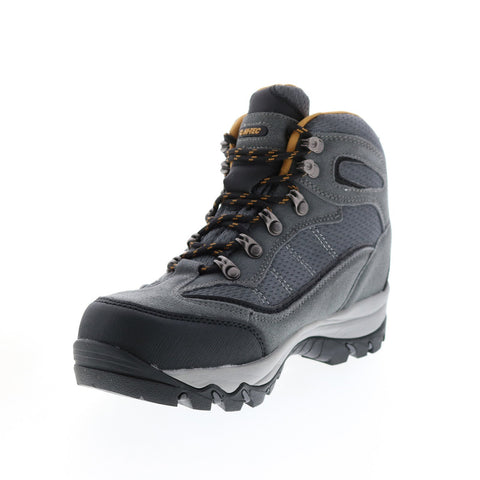 Hi-Tec Skamania H-23173 Womens Gray Leather Lace Up Ankle Hiking Boots