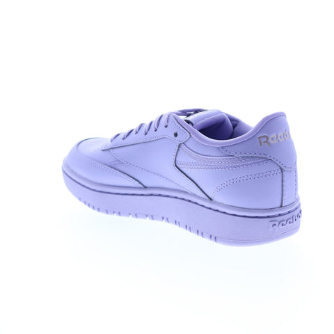 Reebok Cardi B x Coated Club C Double Womens Purple Leather Sneakers Shoes