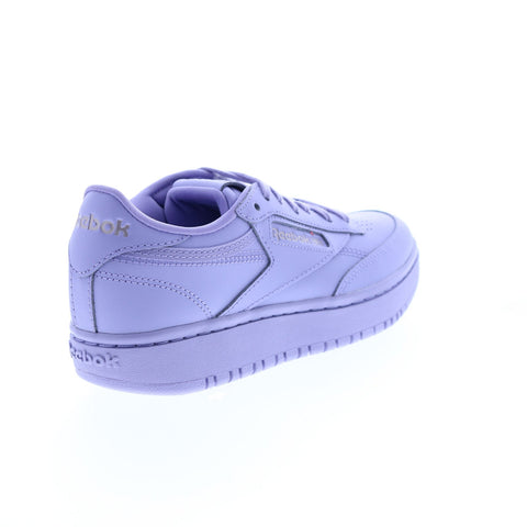 Reebok Cardi B x Coated Club C Double Womens Purple Leather Sneakers Shoes