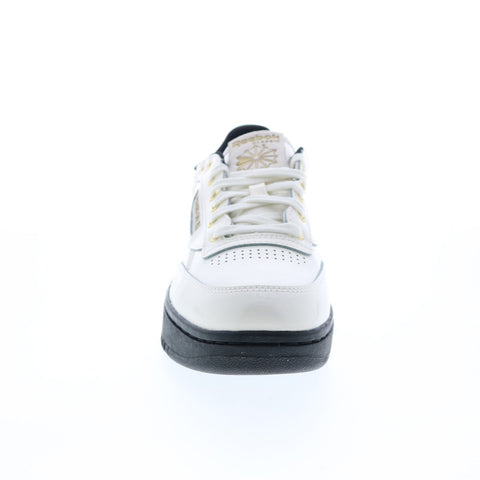 Reebok Club C Double H69078 Womens White Patent Leather Lifestyle Sneakers Shoes