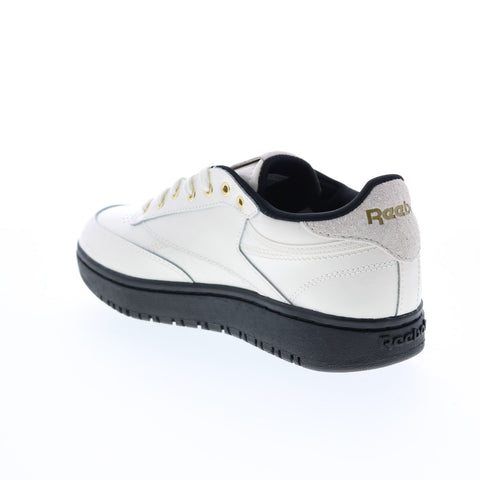 Reebok Club C Double H69078 Womens White Patent Leather Lifestyle Sneakers Shoes