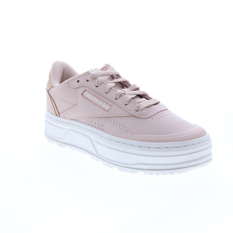 Reebok Club C Double Geo H69145 Womens Pink Lifestyle Sneakers Shoes
