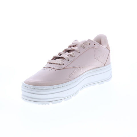 Reebok Club C Double Geo H69145 Womens Pink Lifestyle Sneakers Shoes