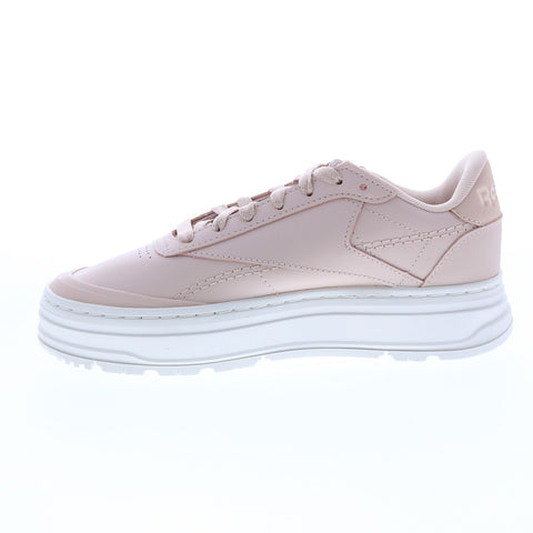 Reebok Club C Double Geo H69145 Womens Pink Lifestyle Sneakers Shoes