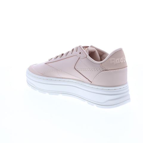 Reebok Club C Double Geo H69145 Womens Pink Lifestyle Sneakers Shoes