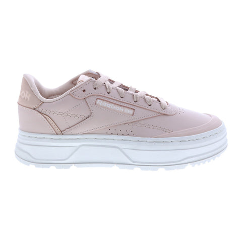 Reebok Club C Double Geo H69145 Womens Pink Lifestyle Sneakers Shoes