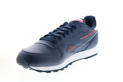 Reebok Classic Leather H69220 Mens Blue Synthetic Lifestyle Sneakers Shoes 