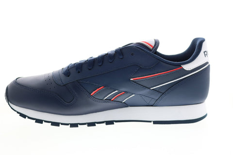 Reebok Classic Leather H69220 Mens Blue Synthetic Lifestyle Sneakers Shoes 