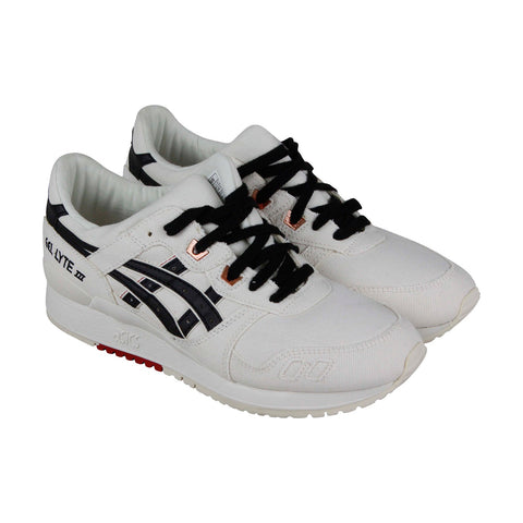 Asics Gel Lyte III H6W4N-9990 Mens White Canvas Casual Low Top Sneakers Shoes