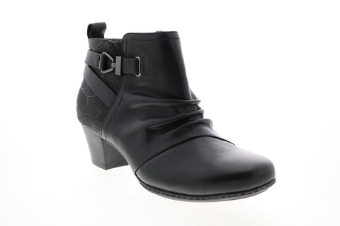Earth Calgary Halifax Womens Black Wide Ankle & Booties Boots