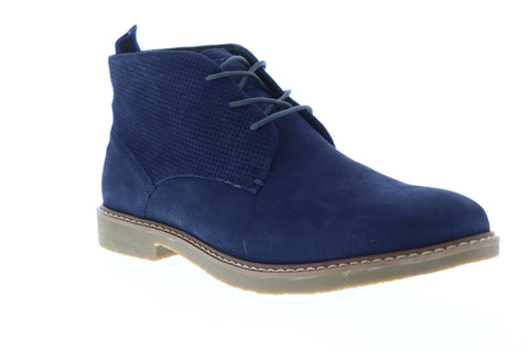 Steve Madden Hardenn Mens Blue Suede Chukkas Lace Up Boots Shoes