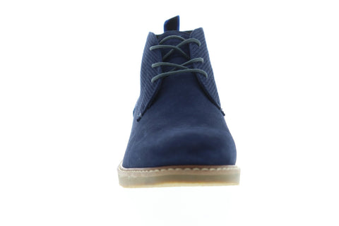 Steve Madden Hardenn Mens Blue Suede Chukkas Lace Up Boots Shoes