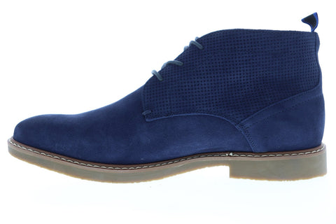 Steve Madden Hardenn Mens Blue Suede Chukkas Lace Up Boots Shoes