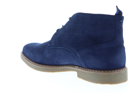 Steve Madden Hardenn Mens Blue Suede Chukkas Lace Up Boots Shoes