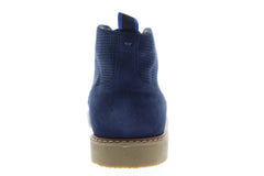 Steve Madden Blue Suede Hardenn‎ Men\'s Boots Sz 10 Steve Madden Hardenn Mens Blue Suede Mid Top Lace Up Chukkas  main image 2