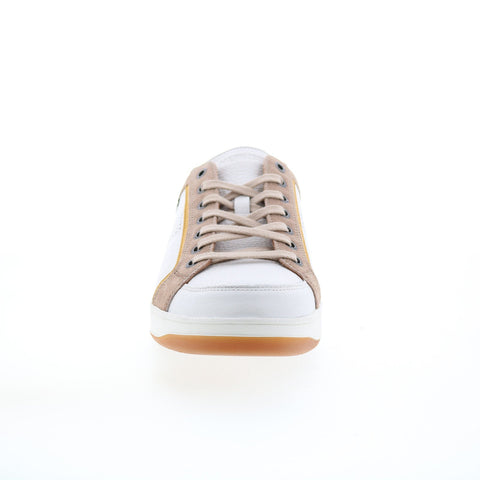 Mephisto Harrison Mens White Leather Lace Up Lifestyle Sneakers Shoes