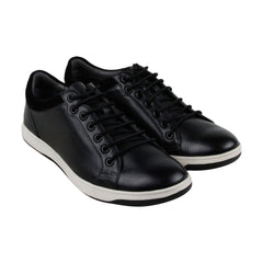 Hush Puppies Tygo Commissioner Mens Black Leather Casual Low Top Sneakers Shoes