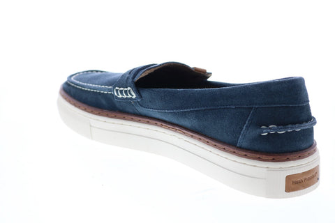 Hush Puppies Stream Arrowood Mens Blue Suede Loafers & Slip Ons Penny Shoes