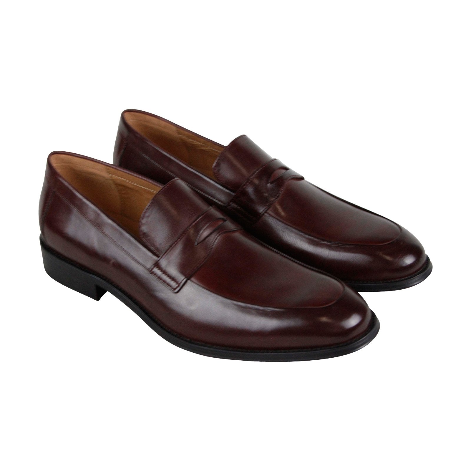 New Steve Madden Men\'s Hoffman Tan Leather Loafers, Sz. 9 Steve Madden Hoffman Mens Tan Brown Leather Slip On Penny  main image 2