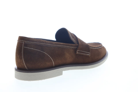 Bruno Magli Hoover Mens Brown Suede Slip On Penny Loafers Shoes
