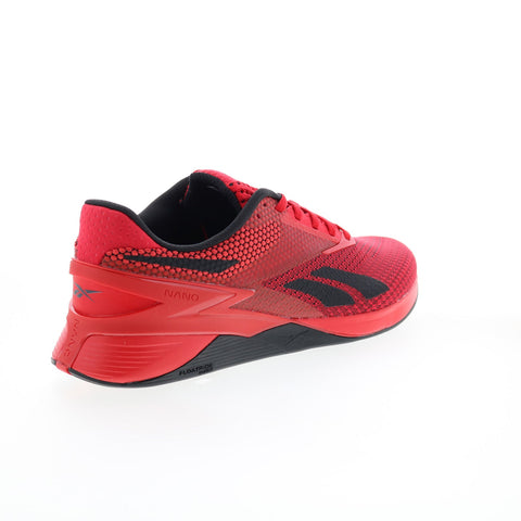 Reebok Nano X3 HP6043 Mens Red Synthetic Athletic Cross Training Shoes
