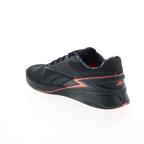 Reebok Nano X3 HP6075 Mens Black Canvas Athletic Cross Training Shoes