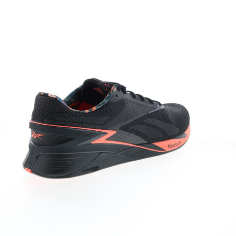 Reebok Nano X3 HP6075 Mens Black Canvas Athletic Cross Training Shoes
