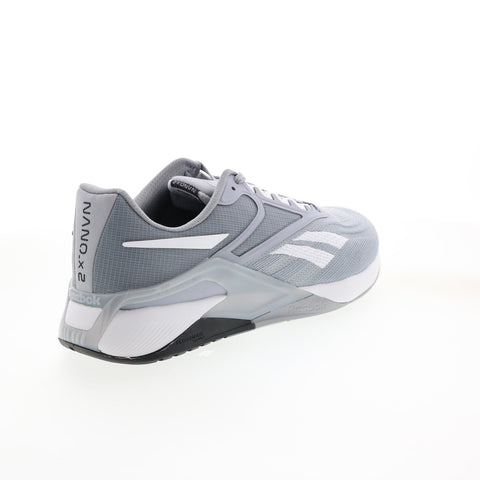 Reebok Nano X2 HQ6307 Mens Gray Canvas Athletic Cross Training Shoes