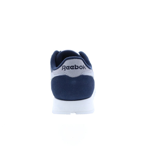 Reebok Classic Leather Mens Blue Suede Lace Up Lifestyle Sneakers Shoes