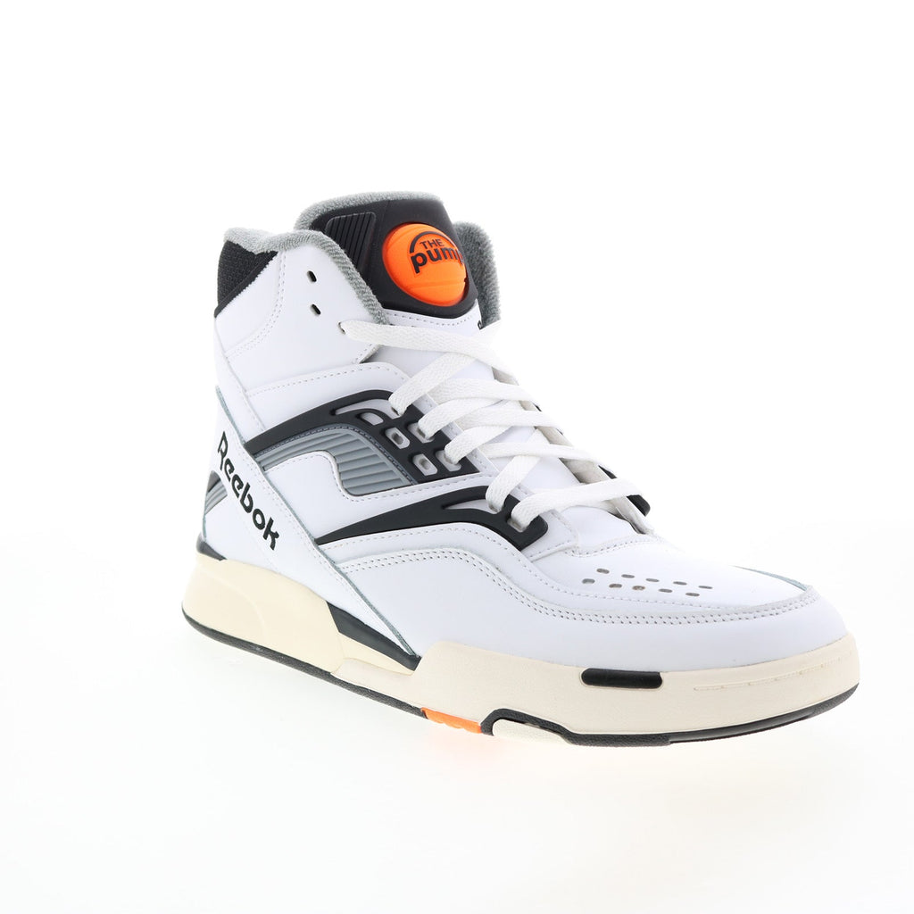 Reebok Pump TZ Mens White Leather Lace Up Lifestyle Sneakers Shoes ...