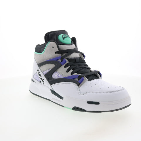 Reebok Pump Omni Zone II HR0110 Mens White Leather Athletic Basketball Shoes