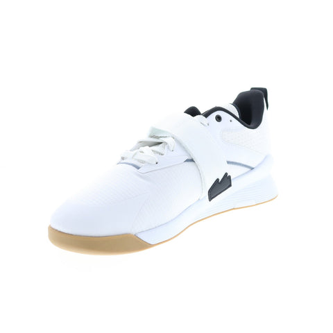 Reebok Lifter PR III HR0439 Mens White Canvas Athletic Weightlifting Shoes