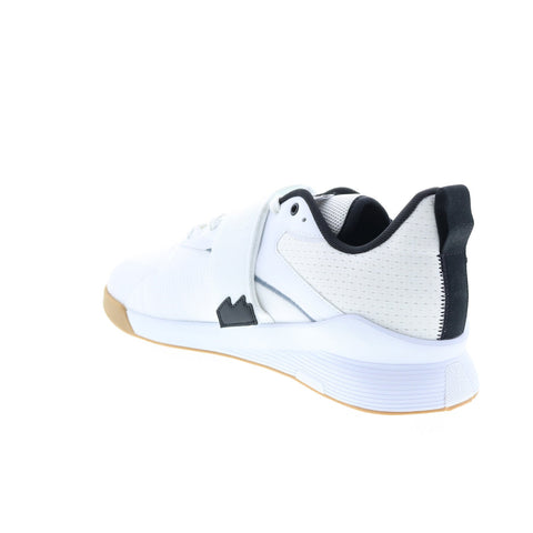 Reebok Lifter PR III HR0439 Mens White Canvas Athletic Weightlifting Shoes