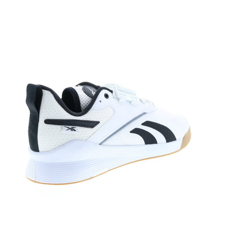 Reebok Lifter PR III HR0439 Mens White Canvas Athletic Weightlifting Shoes