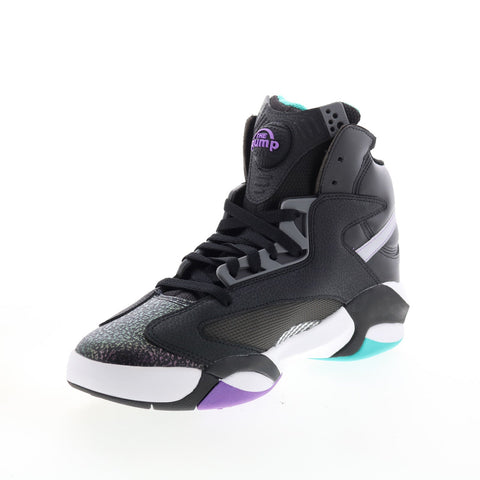 Reebok Shaq Attaq HR0501 Mens Black Leather Athletic Basketball Shoes