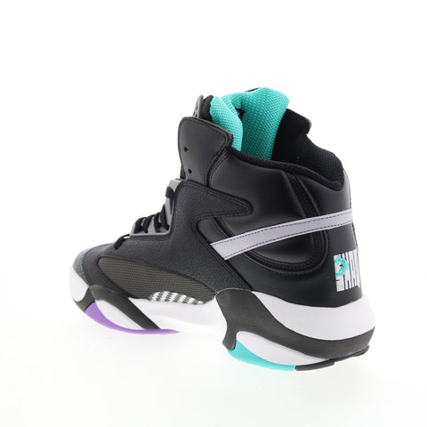 Reebok Shaq Attaq HR0501 Mens Black Leather Athletic Basketball Shoes