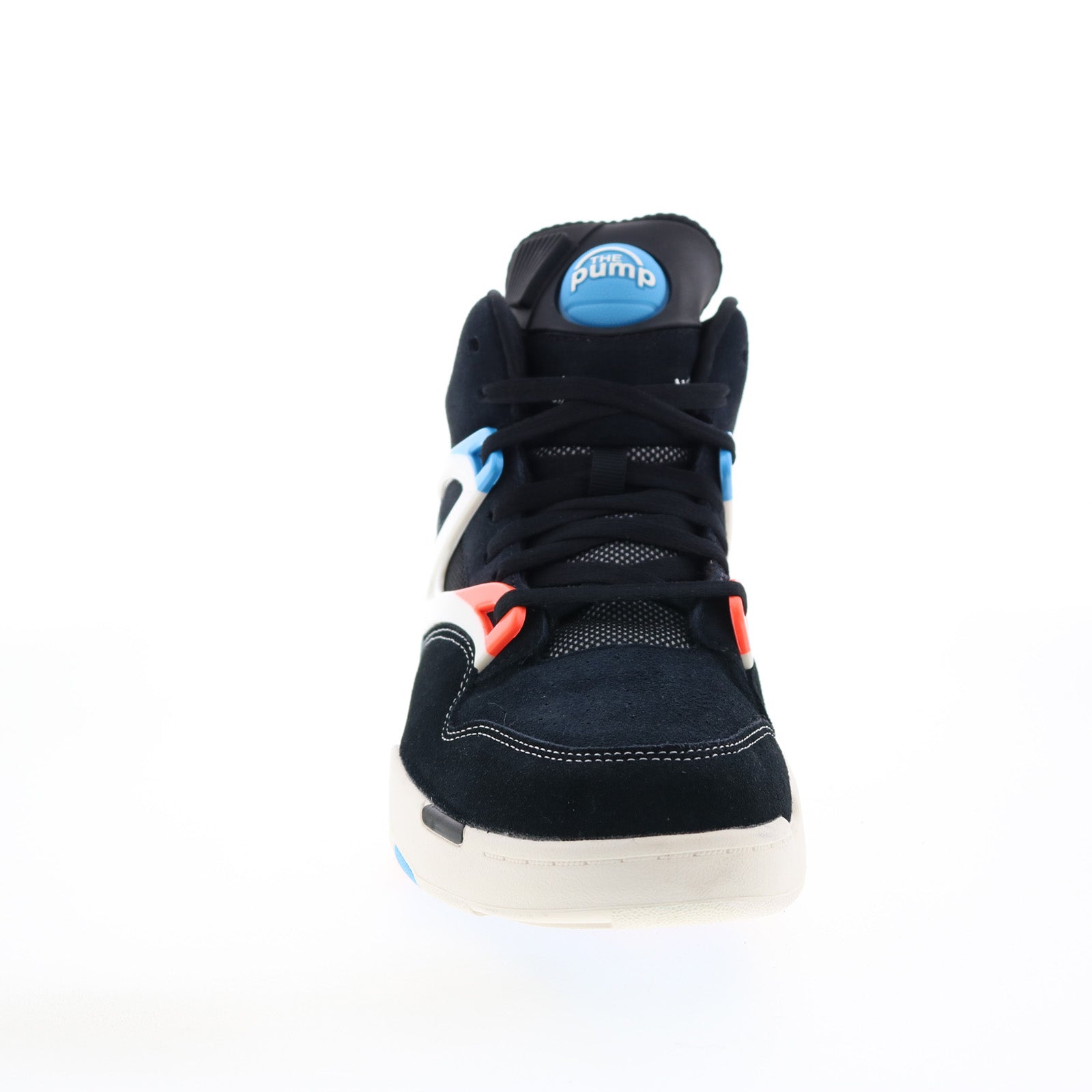 ✅Reebok Men\'s 9.5 Black/Multi Suede Pump Omni Zone II Basketball Shoes HR0504 Pump Omni Zone 2  main image 4